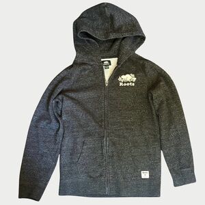 Roots Kids Glitter Grey Full Zip Hoodie XXL